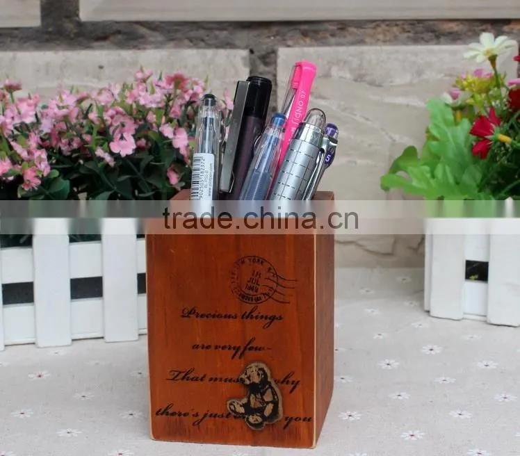 Zakka do old wooden pen container