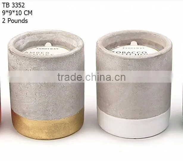 concrete jar cotton wick Scented Soy Wax Container Candles jar