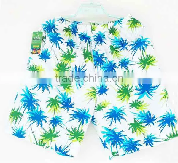 printed cotton men's summer casual hawaiian pants