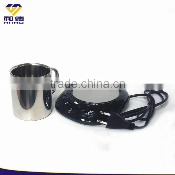 Customized 400 ML Double Wall Coffee And Tea Cup & Heater Set