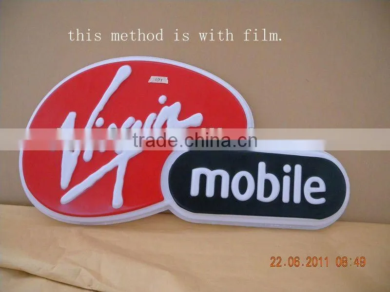 Distortion vacuum forming advertisement sign