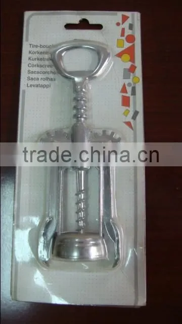 manual zinc alloy red wine opener / Red Wine Beer Bottle Opener Wing Corkscrew