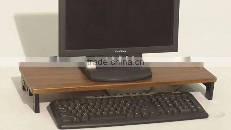New Design Monitor Stand With USB Hubs Plug Glass Monitor Display Stand