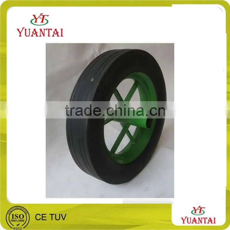 high quality solid rubber coated wheel barrow tire 300/350/400/450/650