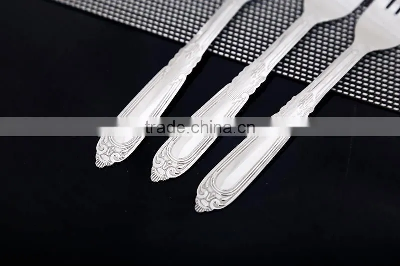 Factory Direct Wholesale Stainless Steel Dessert Fork with stainless steel tableware set