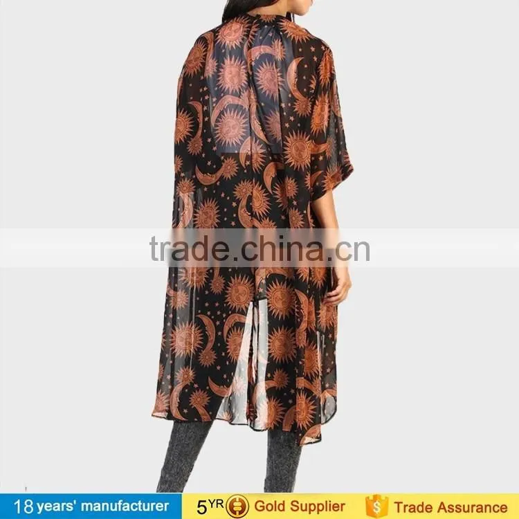 2014 factory wholesale Vintage Retro Boho Hippie Casual Chiffon Kimono Top