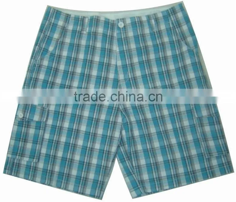 Summer In-Stock Mens Check Bermuda Stocks BU-090A