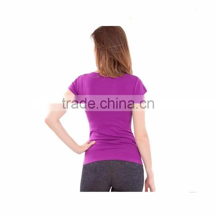 custom women t-shirt white plain cotton tshirt
