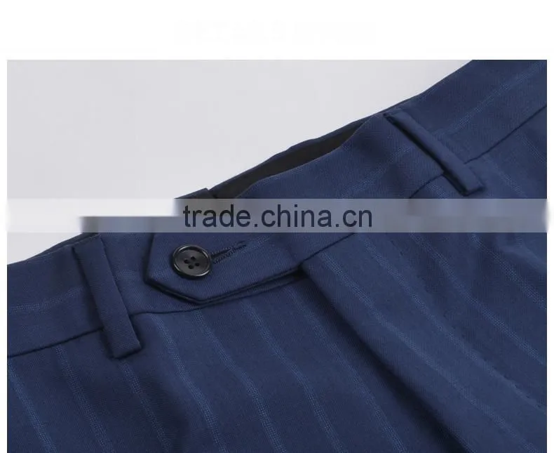 Best Brand Chinese Factory Custom Design Men'S Slim Fit Stripped Suit For Men