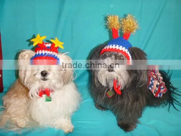 Funny winter handmade knitting christmas dog hat