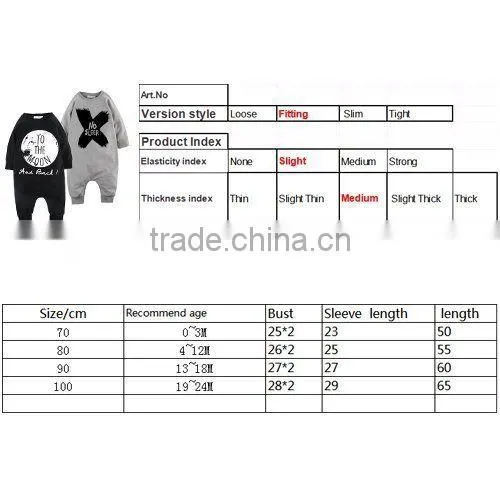 Kids baby boy warm organic printing baby romper