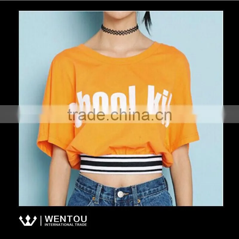 Alibaba China Women Printed Letters Summer Short Sleeve Blouse
