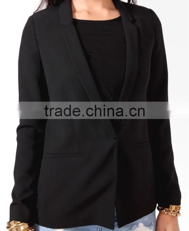 Longline Notched Lapel Blazer