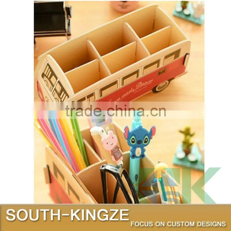 Creative DIY Paper Puzzle Desktop Storage Box Office Stationery Pencil Case, Pen Storage Rack, Pen Stand Holder