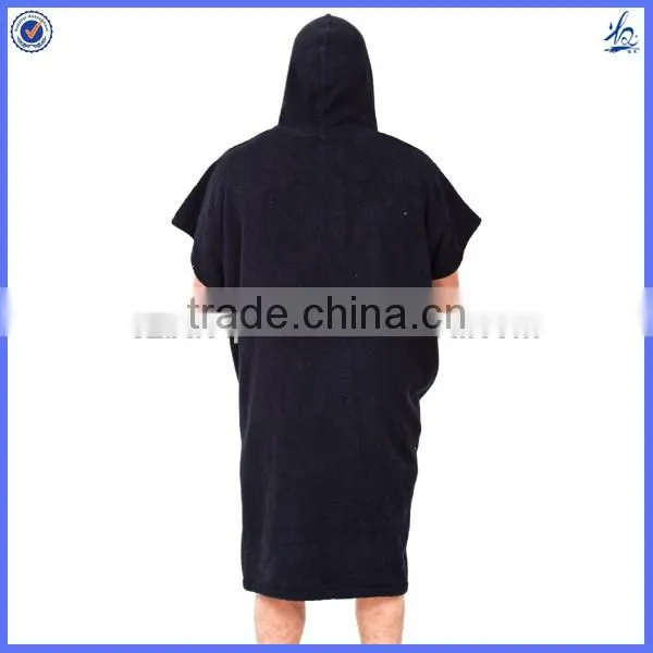 Large size adult hooded surf poncho beach towel for man