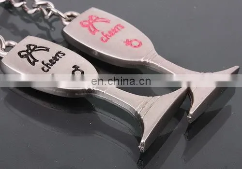 Fashion Promotion Wedding Cheers For Love Goblet Keychain Couple Valentine's Day Gift