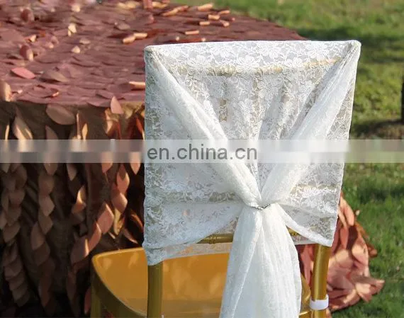 Best Selling Fancy Wedding White Lace Chair Sashes