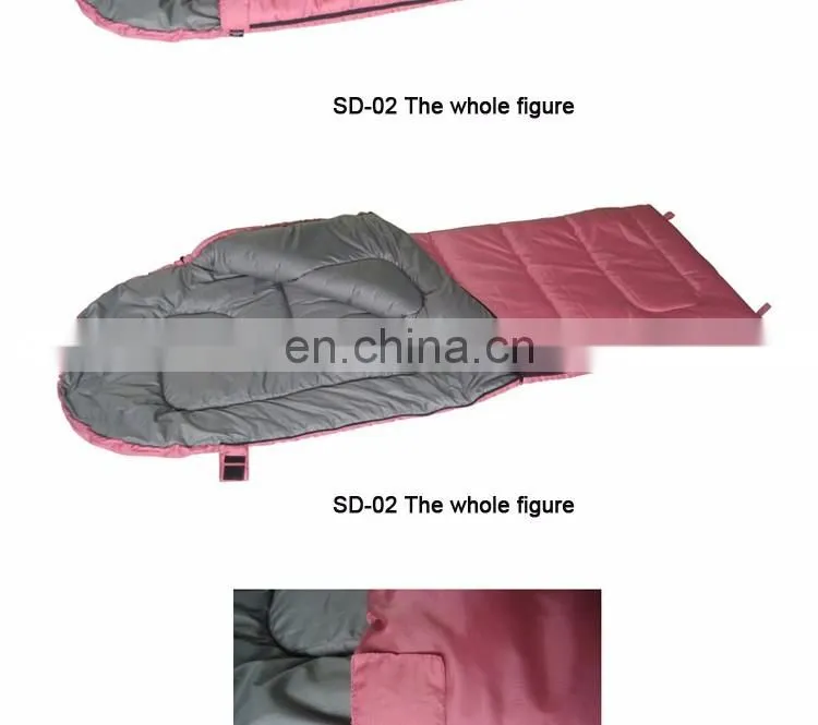 Camping Sleeping Bag with Hollow Cotton Filling for 4 Season Traveling