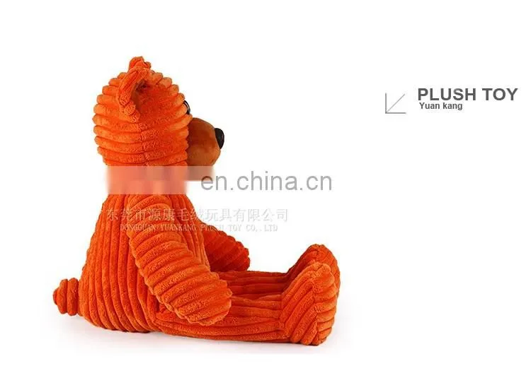 chubby plush orange fabric fat bear