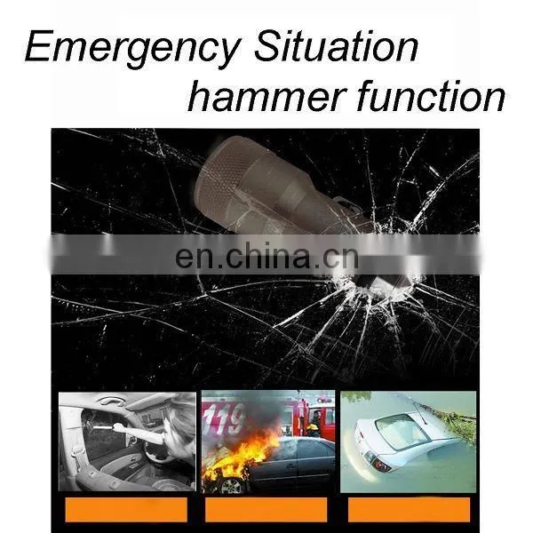 3 in 1 Gold/Silver Aluminum Alloy Anion air purifier 5V 3.1A Dual USB quick charge safty hammer Car Charger