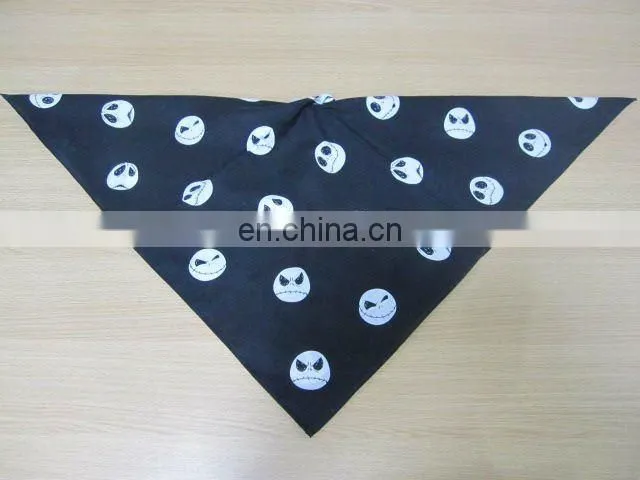 2012 Hot Sell 100% Cotton Colorful Printed Customized Triangle Bandana, Pet Bandana