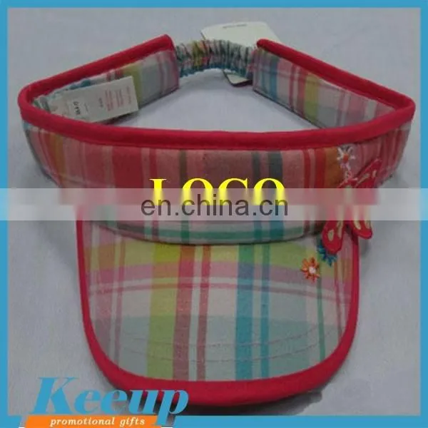 Bulk sale visor cap cheap sun visor hat with custom logo for advertising