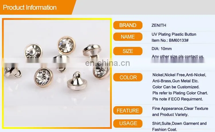 Shank Rhinestone Shirt Button BA60133