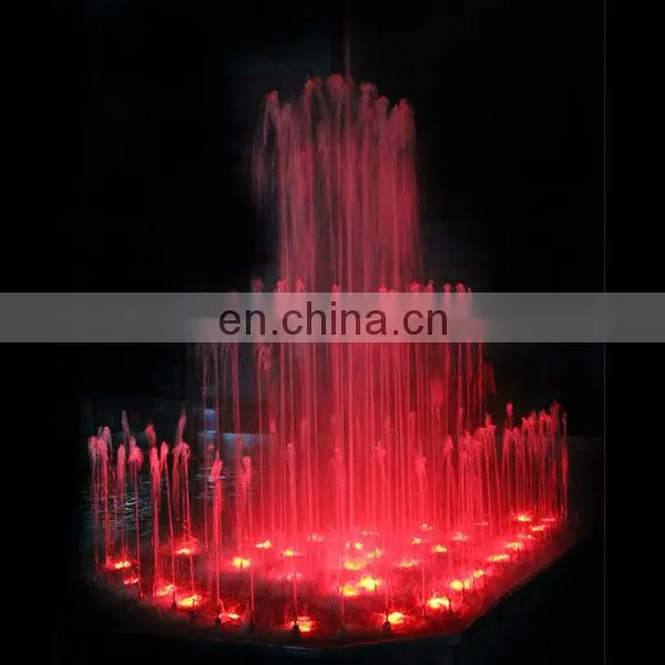 Colorful decorative garden outdoor music dancing water fountain