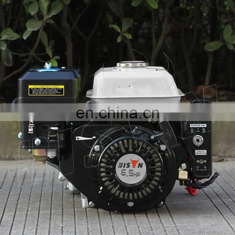 BISON CHINA mini petrol 6.5hp 168 f 196cc single cylinder gasoline engine manual clutch engine