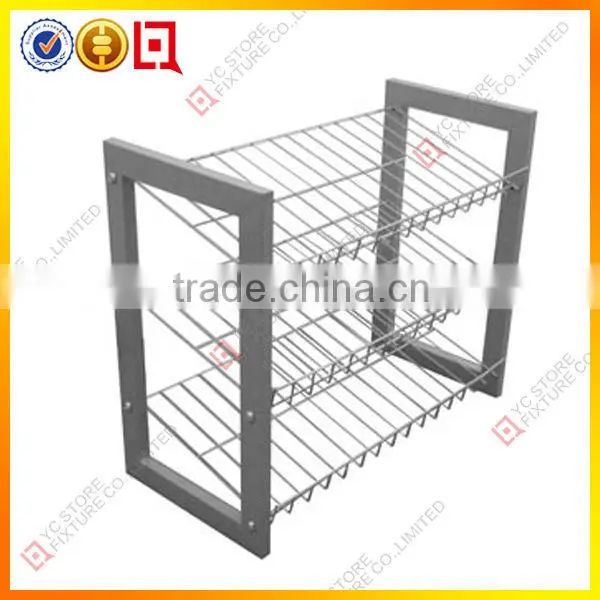 3 Shelves metal swivel display rack