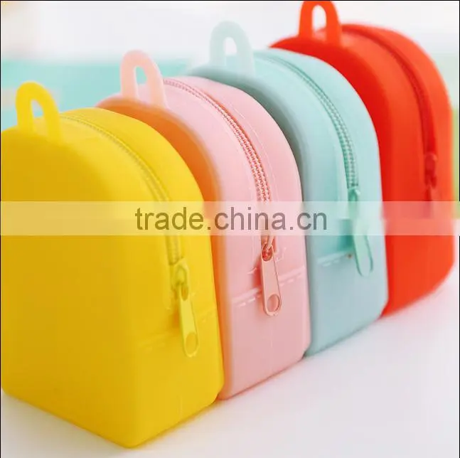 2016 china supplier silicone custom coin purse/silicone coin pouch/silicone standing key pouch