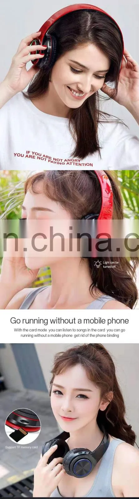 2020 Best Sell Wireless Cancelling Headband Cheaper Sports Stereo Headset Foldable Deep Bass Earphones Headphone