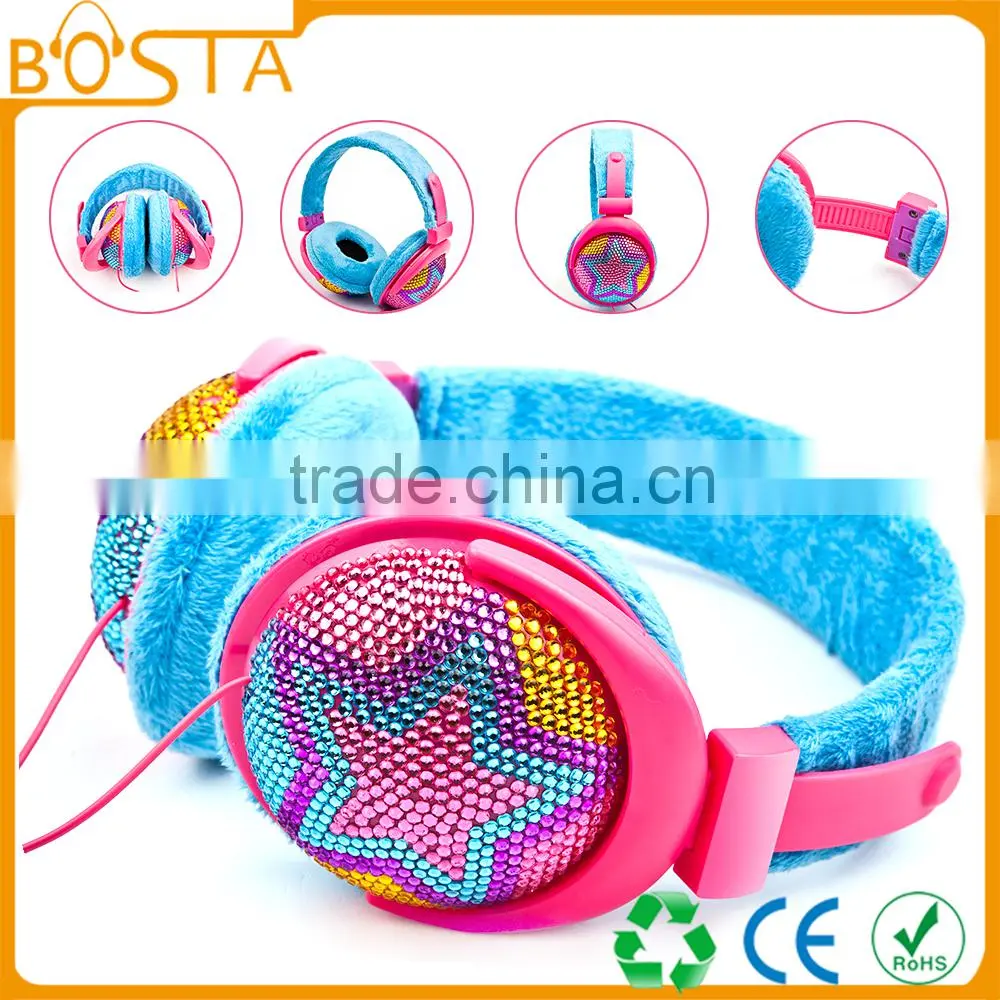 2015 Updated good leather hello kitty animation headphone