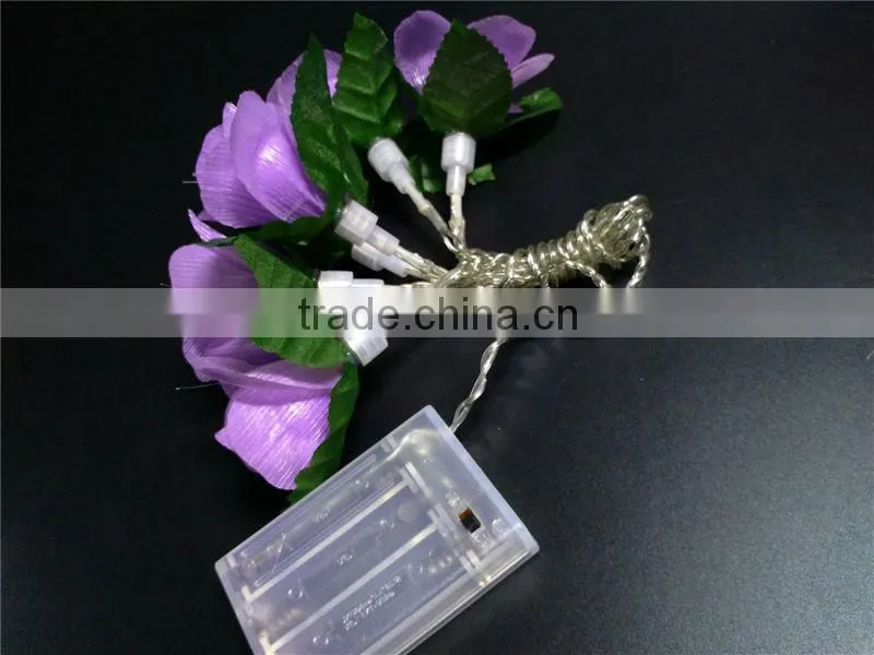 led optical fiber flower battery lights for christmas ,party decorate