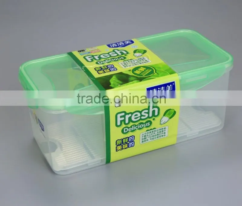 Hot Selling airtight Square Plastic Microwave Lunch Box with lock