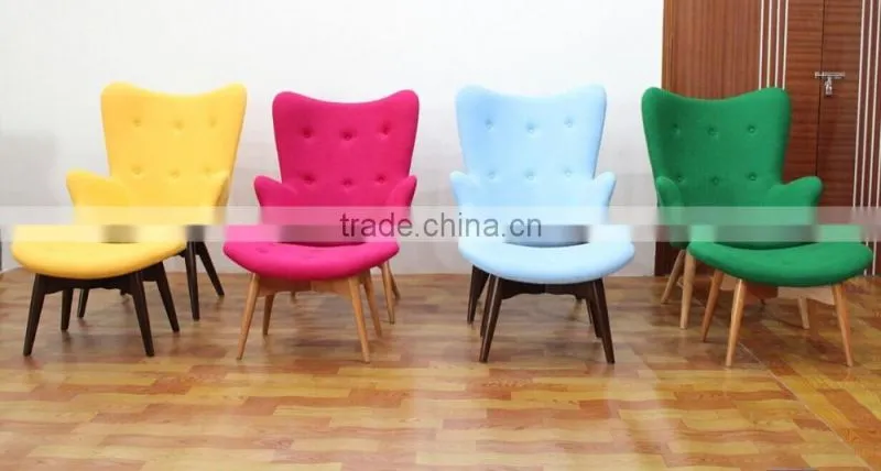 replica fiberglass material solid wood frame cashmere featherston contour lounge chair with ottoman by Grant Featherston