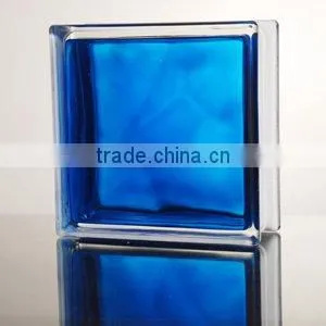 Selling 190x190x80mm Glass Block/ Blue Crystal Solid glass brick