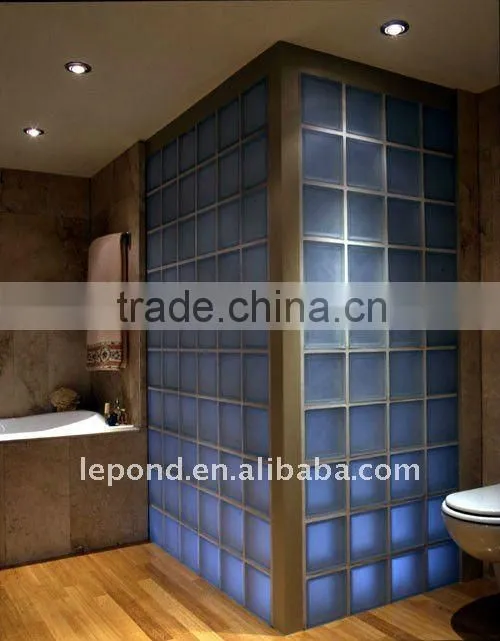 for decorative the house beautiful blue glass brick