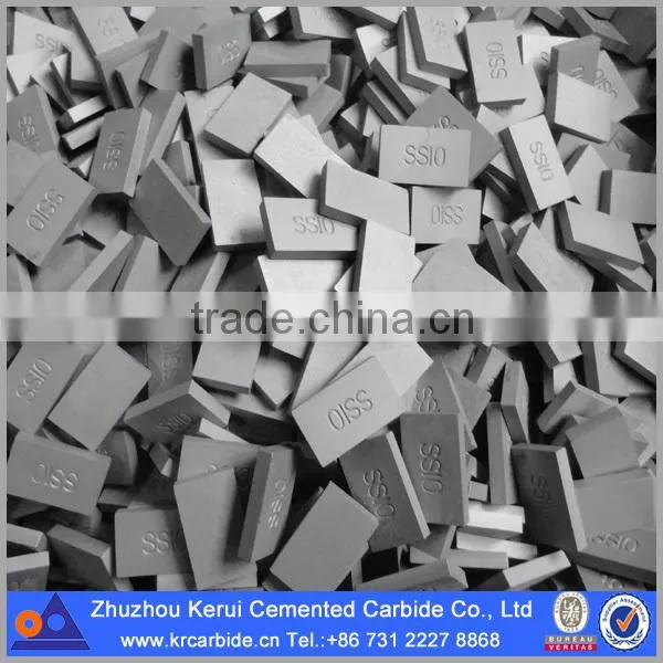 Tungsten carbide cutting tool blanks SS10 tips for tufa, limestone, marble stone quarrying