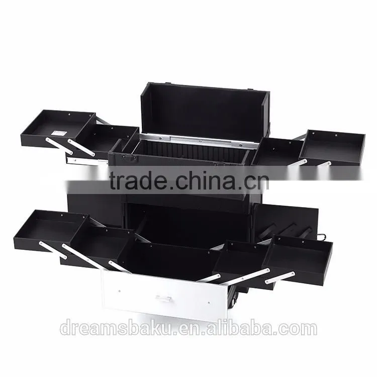 PVC rolling case trolley beauty tool case makeup storage case