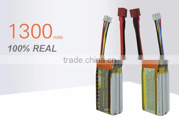 You&Me 3S 11.1V 1300mAh 25C Lithium Polymer Battery For RC Quadcopters RC Models