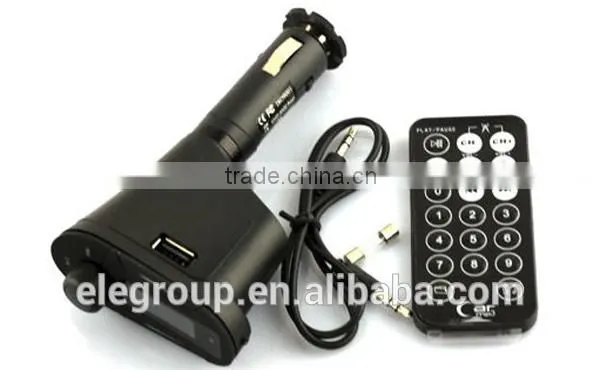 Car MP3 WMA Player/ FM transmitter; Support SD/MMC memory card(Max 8GB) and USB flash driver