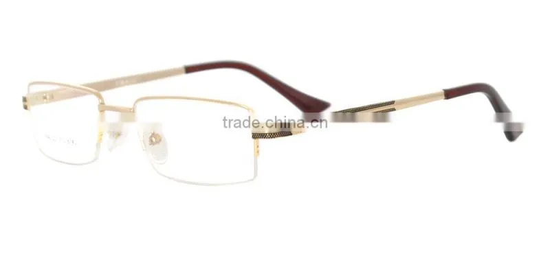 Half-rim metal mens new style 2014 spectacle frames eyeglasses factory