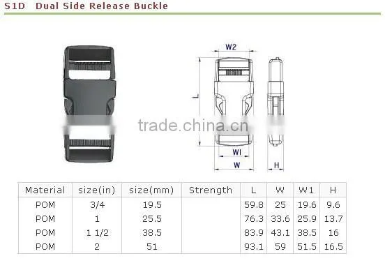 Plastic belt slide stroller buckle