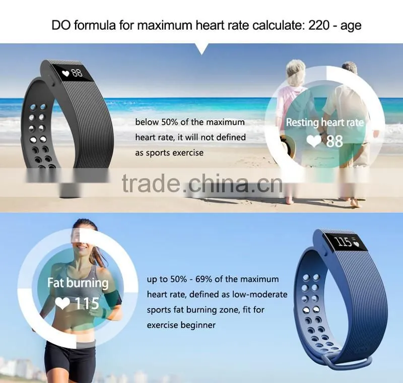 silicone wristbands cicret smart bracelet optional heart rate monitor fitness watch