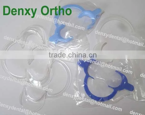 Promotional high quality orthodontic dental mouth opener / soft plastic dentist best choose cheek retractor