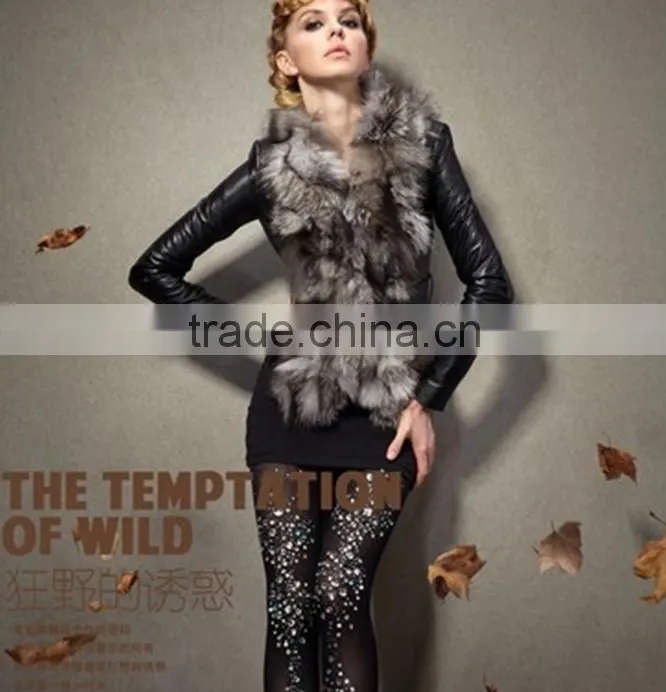 fox fur leather down