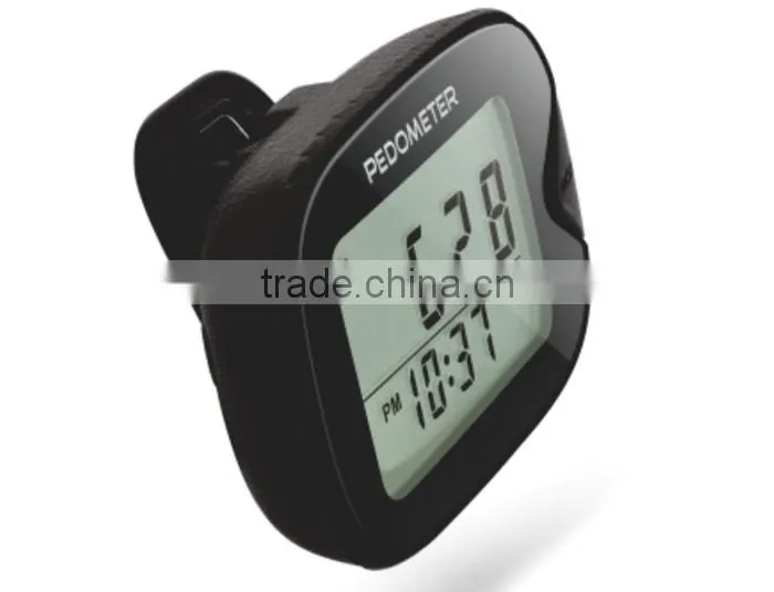 New Arrival 2015 3D g-sensor pedometer multi colors fitness step counter