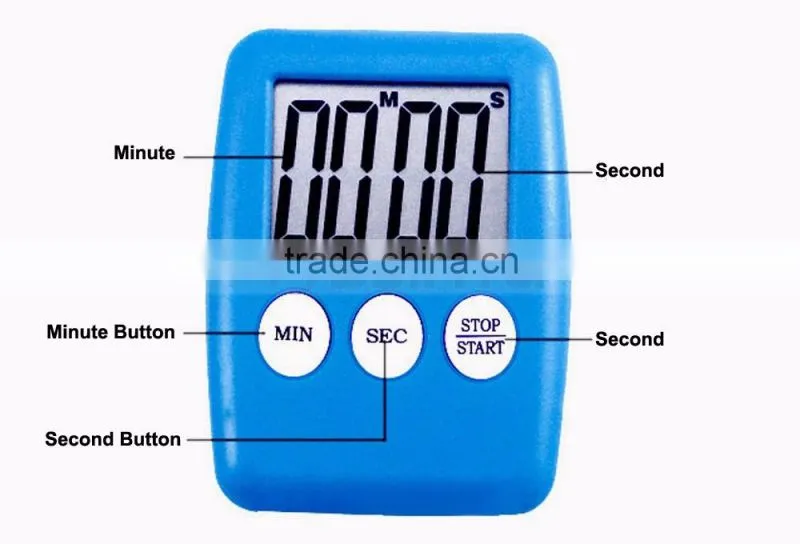 3 Buttons Easily to Learn Family Necessity Kitchen Cooking Egg Countdown Timer