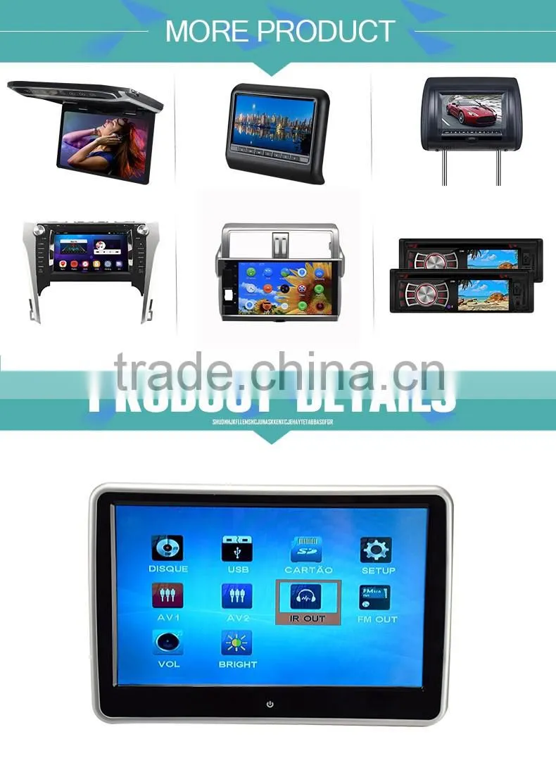 10.1inch universal car headrest monitor with dvd player